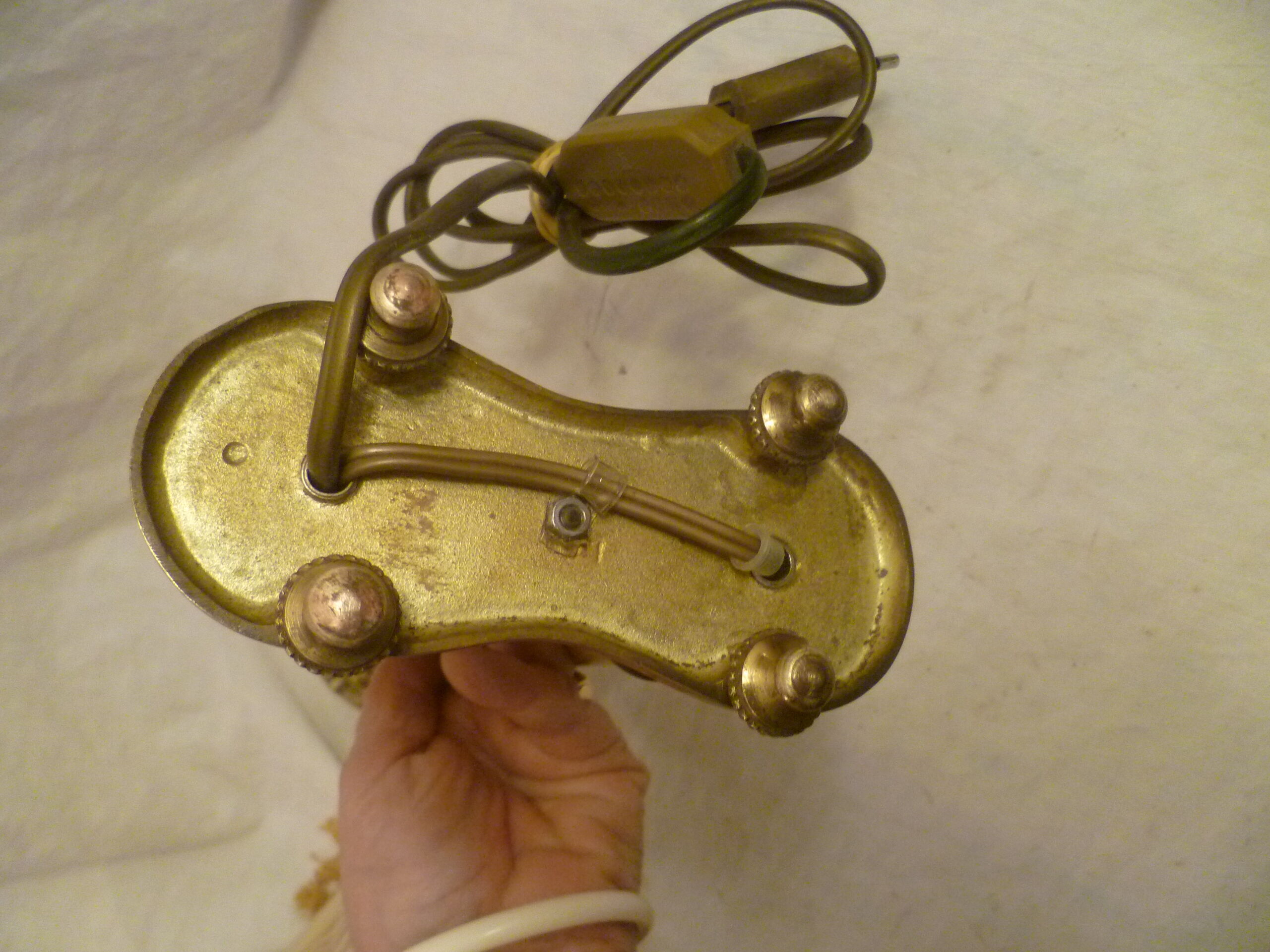 Lamp bouillotte in bronze / brass 2 fires collector