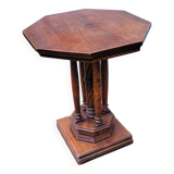 Wooden pedestal table