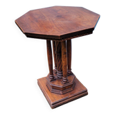 Wooden pedestal table