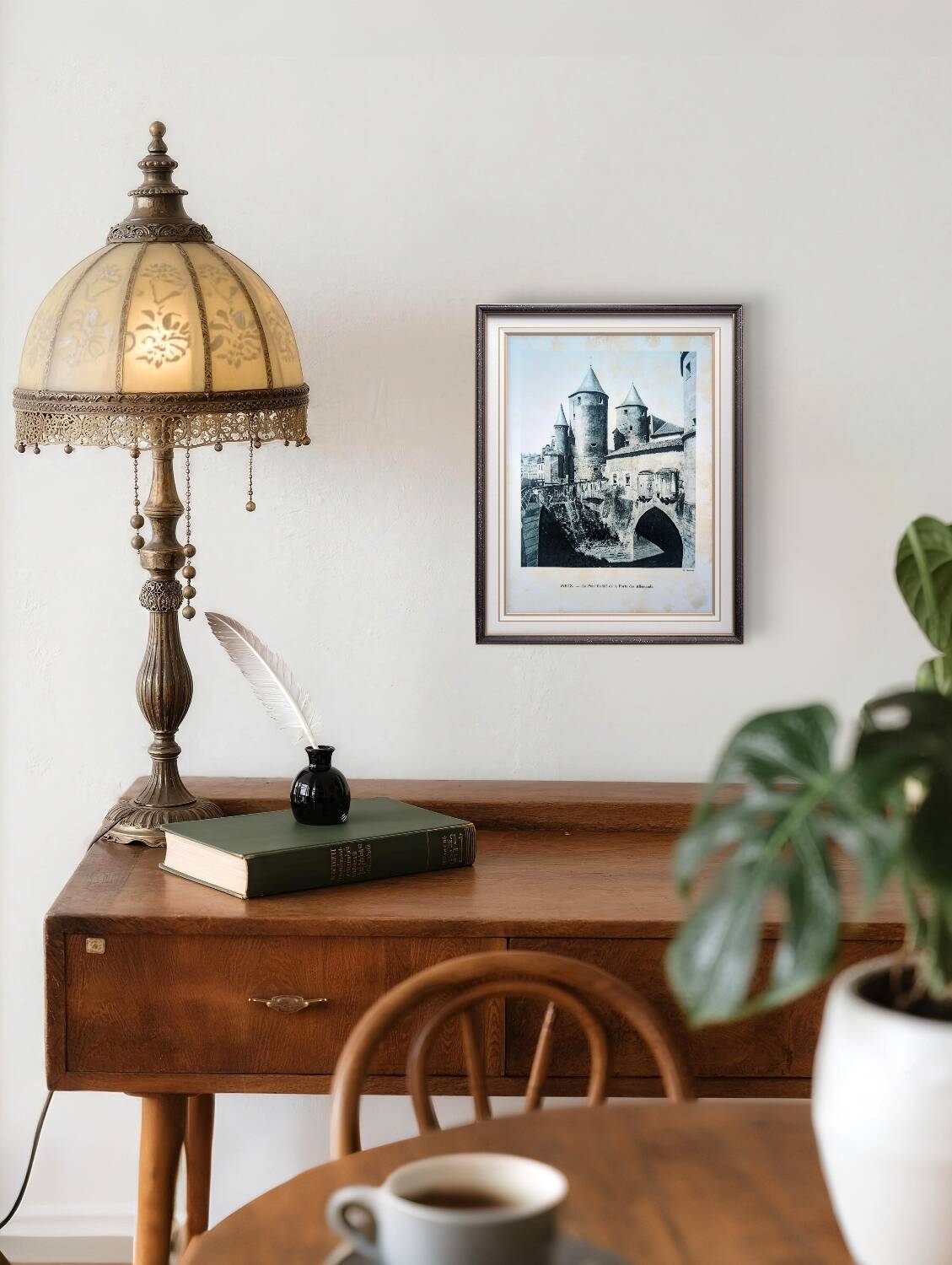 Heliogravure of Metz, vintage printed in 1926.