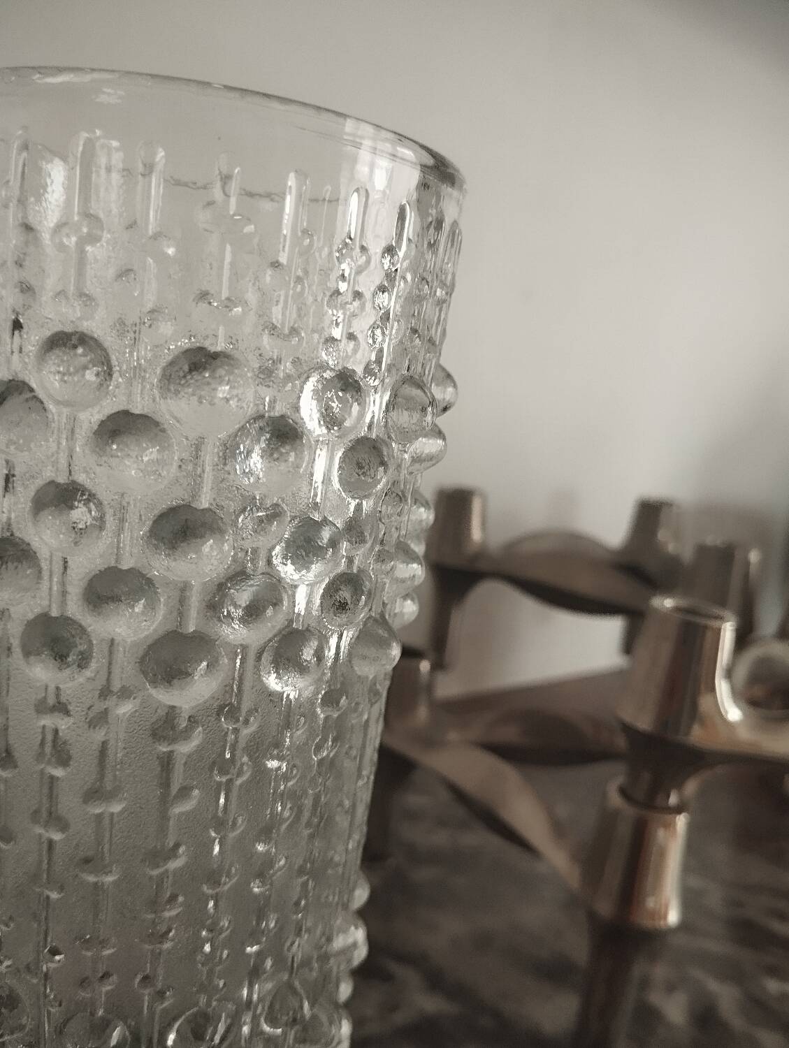 Glass vase from the 70s