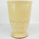 Ceramic vase with light glaze and simpel pattern of unknown Danish artist, 1960s
