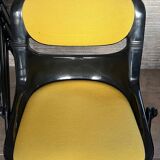 6 back chairs Emilio Ambasz & Giancarlo Peretti, yellow armchair