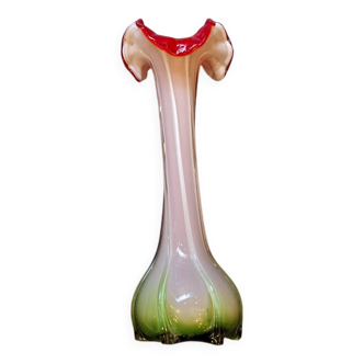 Murano glass corolla vase