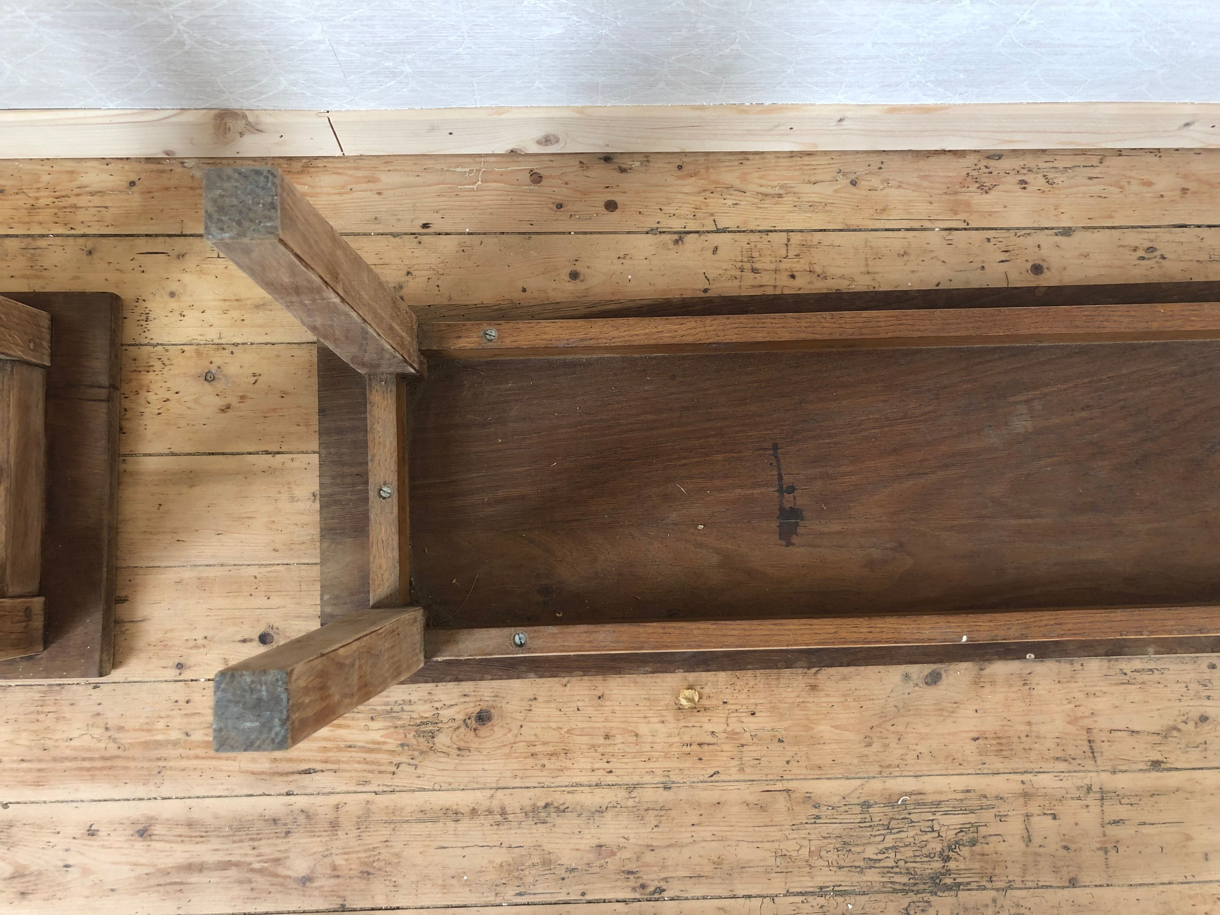 Paire de banc en bois chêne