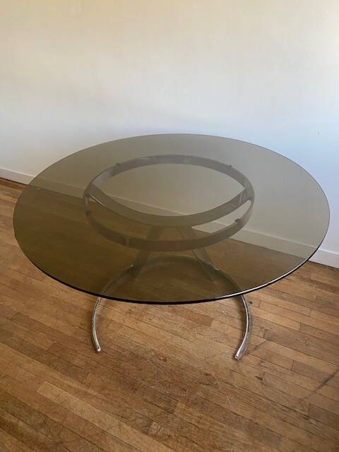 1970s chrome design table