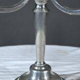 Pair of “Le Lingot” Candelabra in Pewter – Mid 20th Century