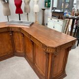Large corner bar counter from the late 19th century.