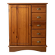Vintage wooden storage cabinet with drawers