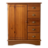 Meuble de rangement vintage en bois à tiroirs