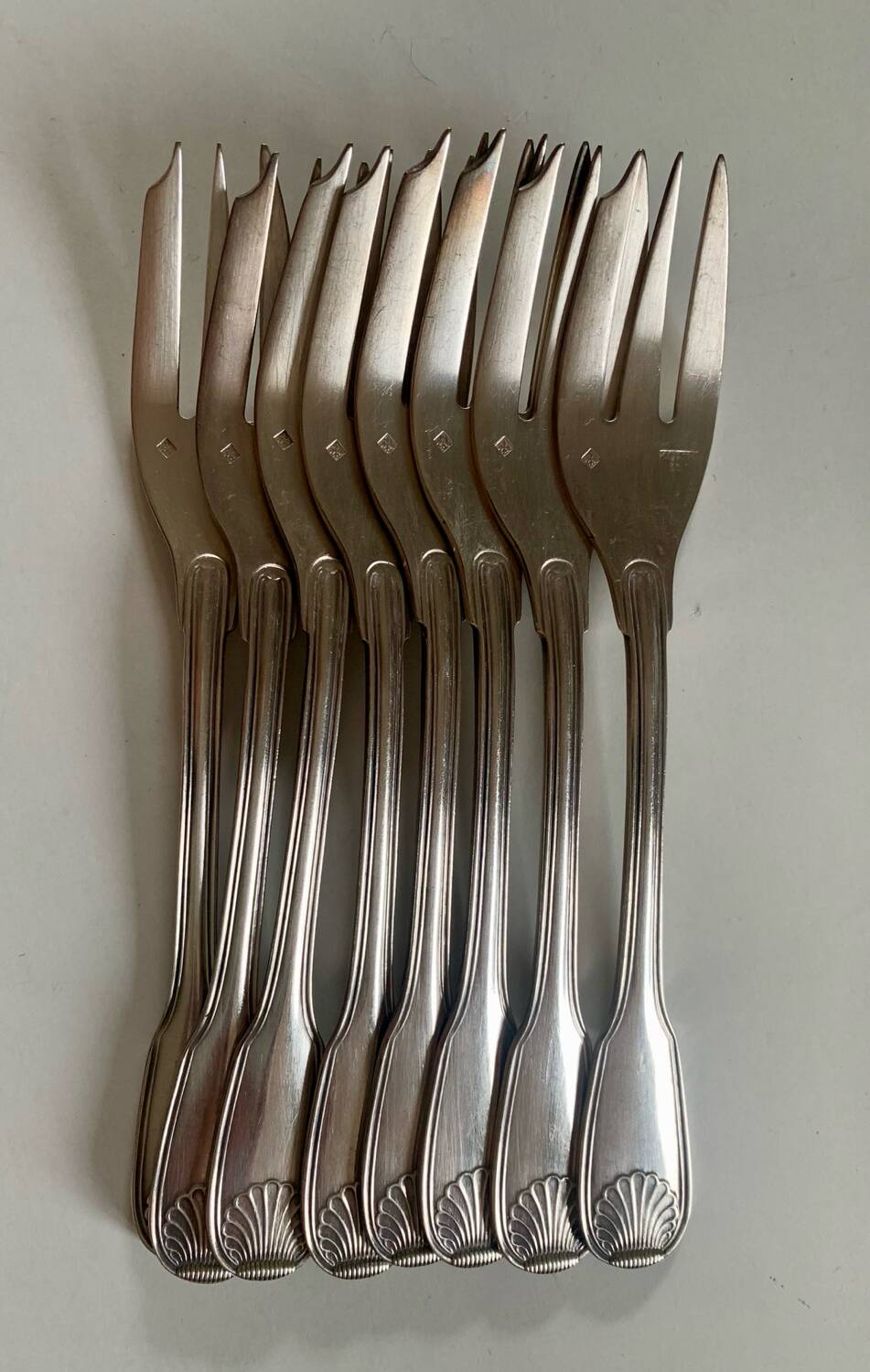 8 small Argental goldsmith forks