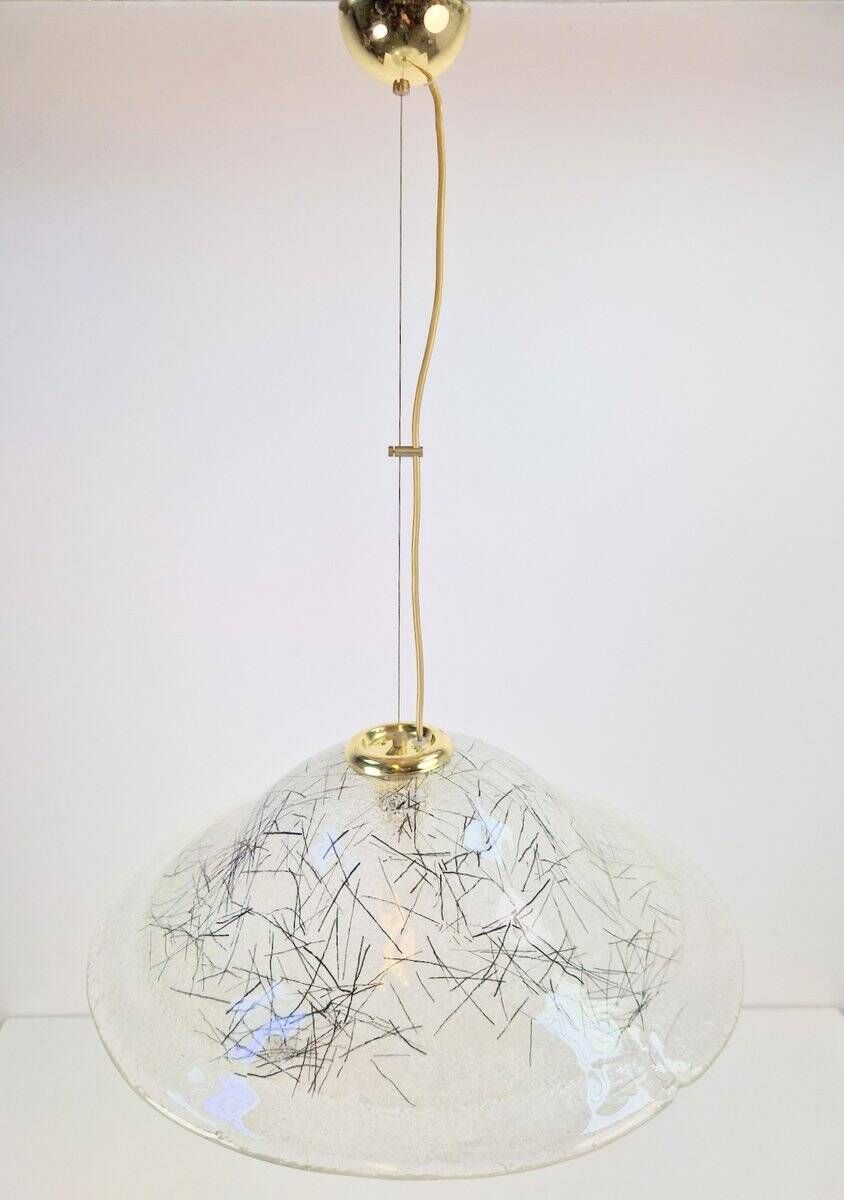 Vintage Murano Glass Pendant Lights from Kaiser-Leuchten, 1960s, Set of 2