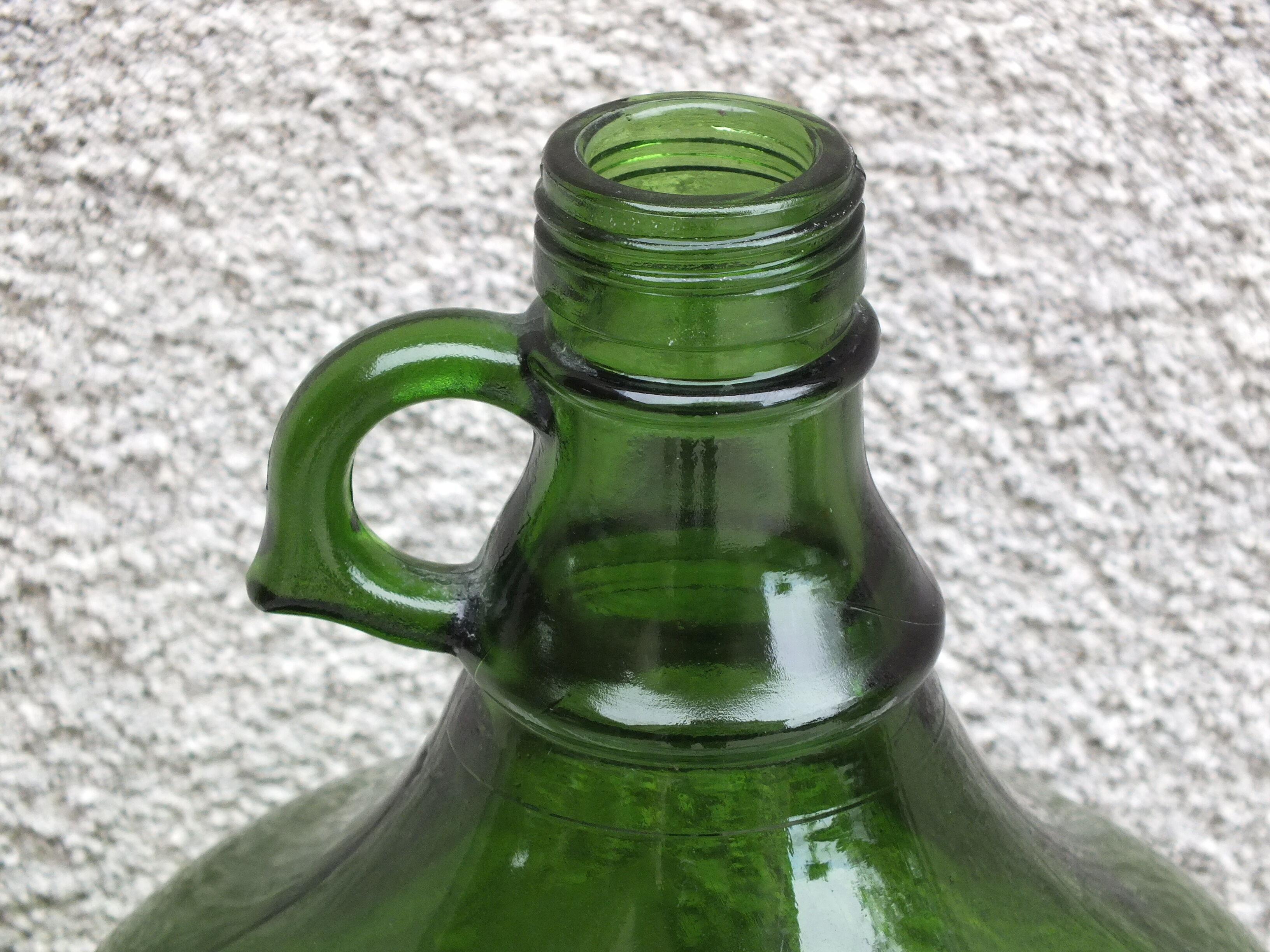 Old green glass bottle 5L