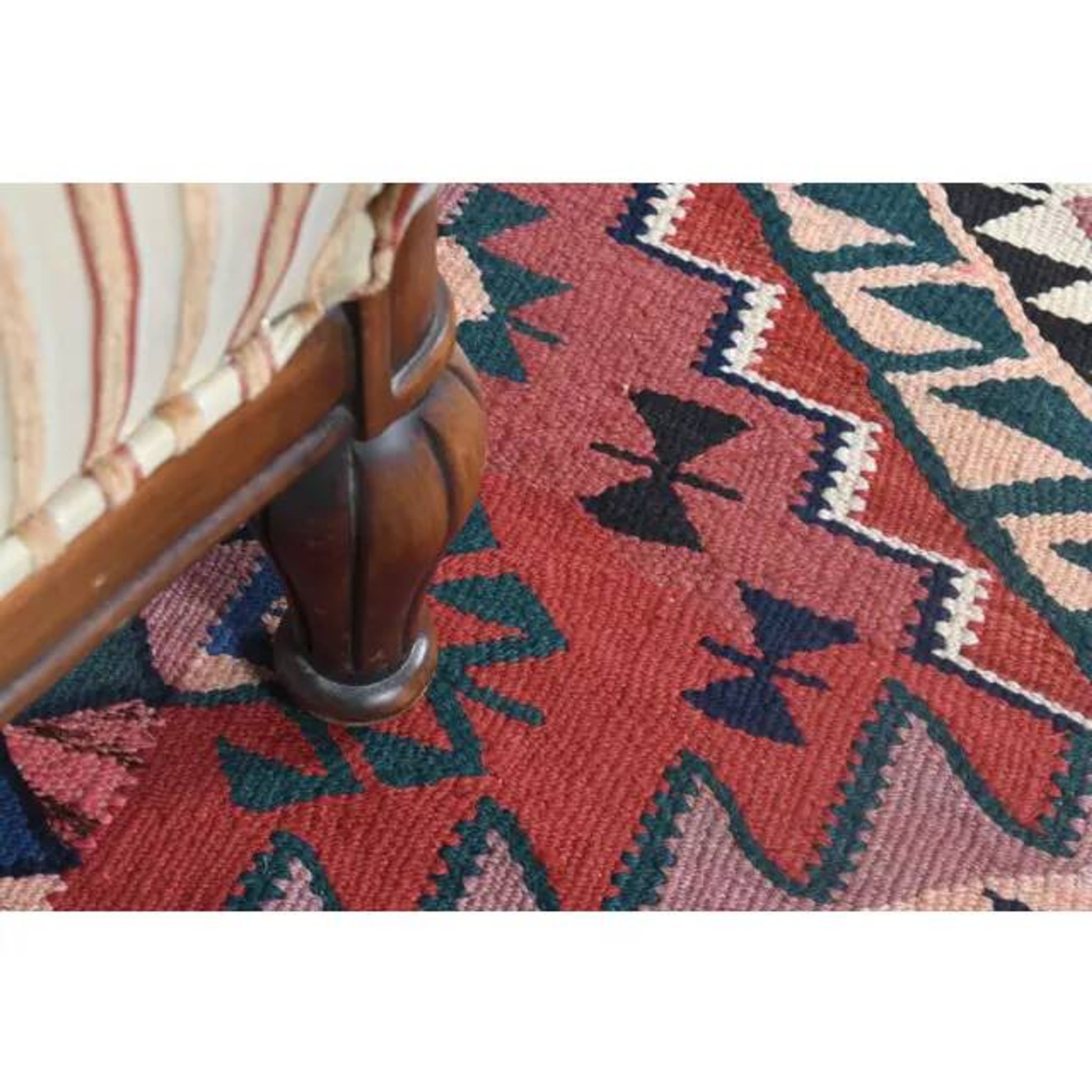 1970s Turkish Oushak Handmade Wool Cotton Orange Runner Rug 93x305