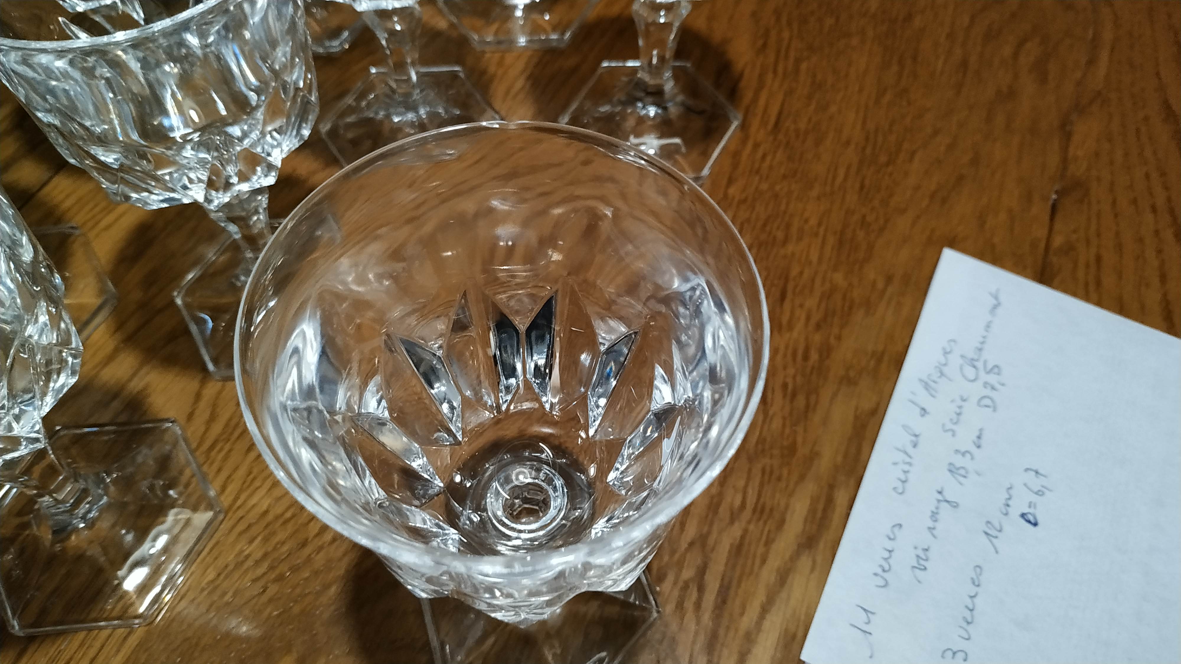 Lot 11 Crystal Crystal Glasses Chaumont Series