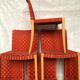 Peter Maly's 737 red chairs for vintage Thonet