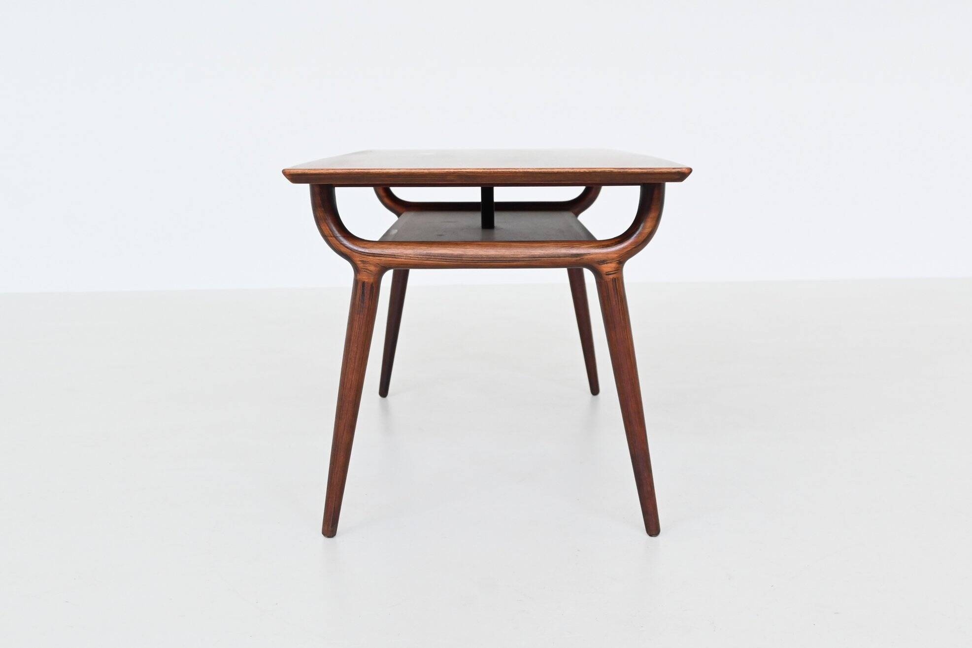 Gunni Omann sculptural coffee table rosewood Omann Jun Denmark 1958