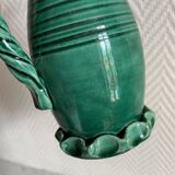 Small green ceramic pitcher