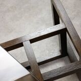 Italian Wooden & Smoked Glass Coffee Table, 60s