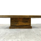 Vintage brass coffee table by Rodolfo Dubarry, 1970s