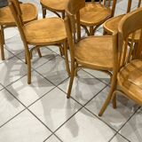 Set of 8 vintage 1960s bistro chairs