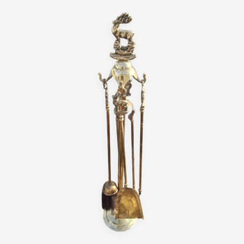 Brass fireplace servant