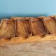 Olive wood aperitif platter and ramekins
