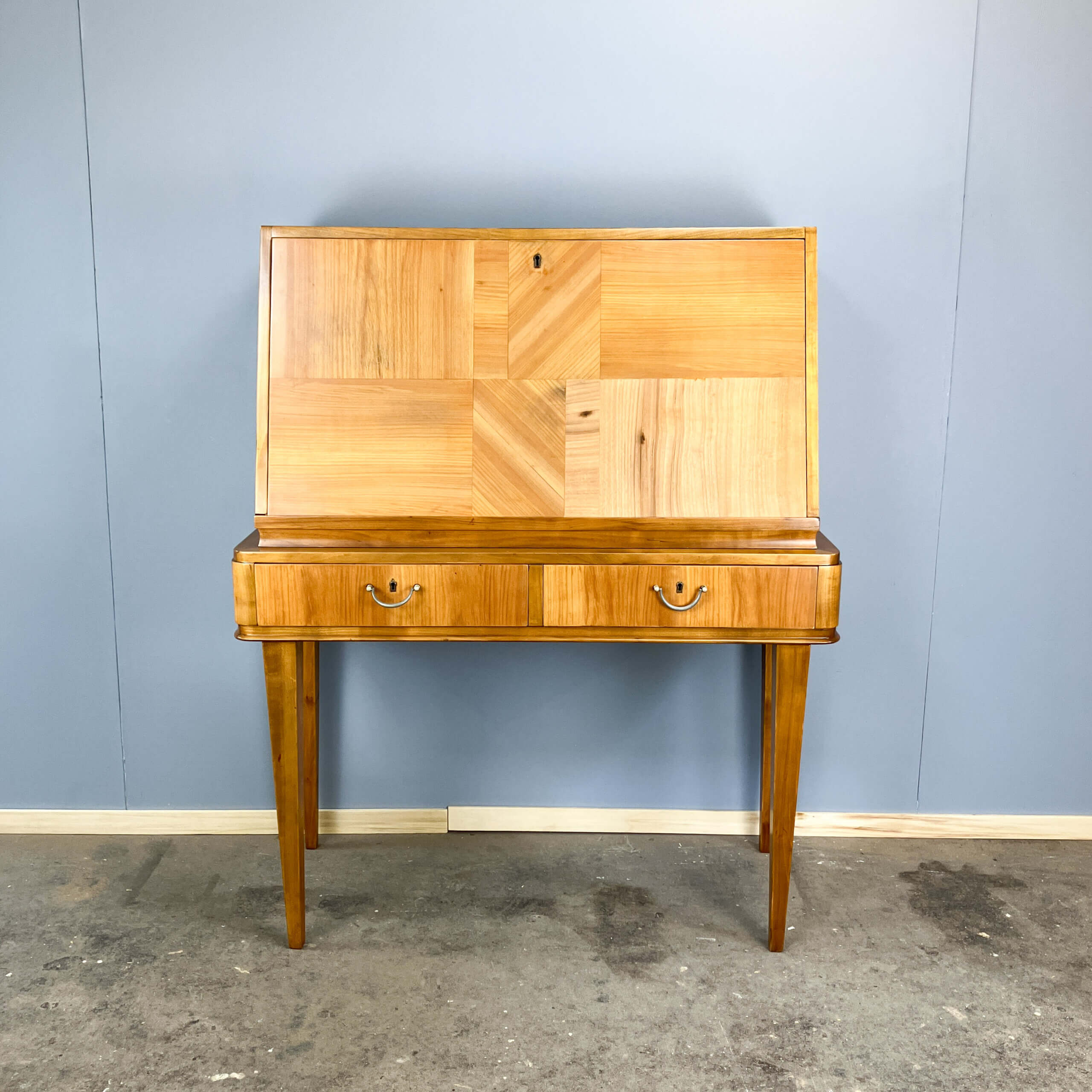 Secretary desk, cherry wood, 1940s