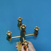 Five-Arm Brass Candelabrum by Lars Åkesson for Vallonmässing, Sweden
