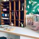 Shelf with workshop lockers