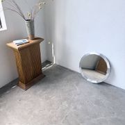 Miroir hexagonal métal brossé 1970