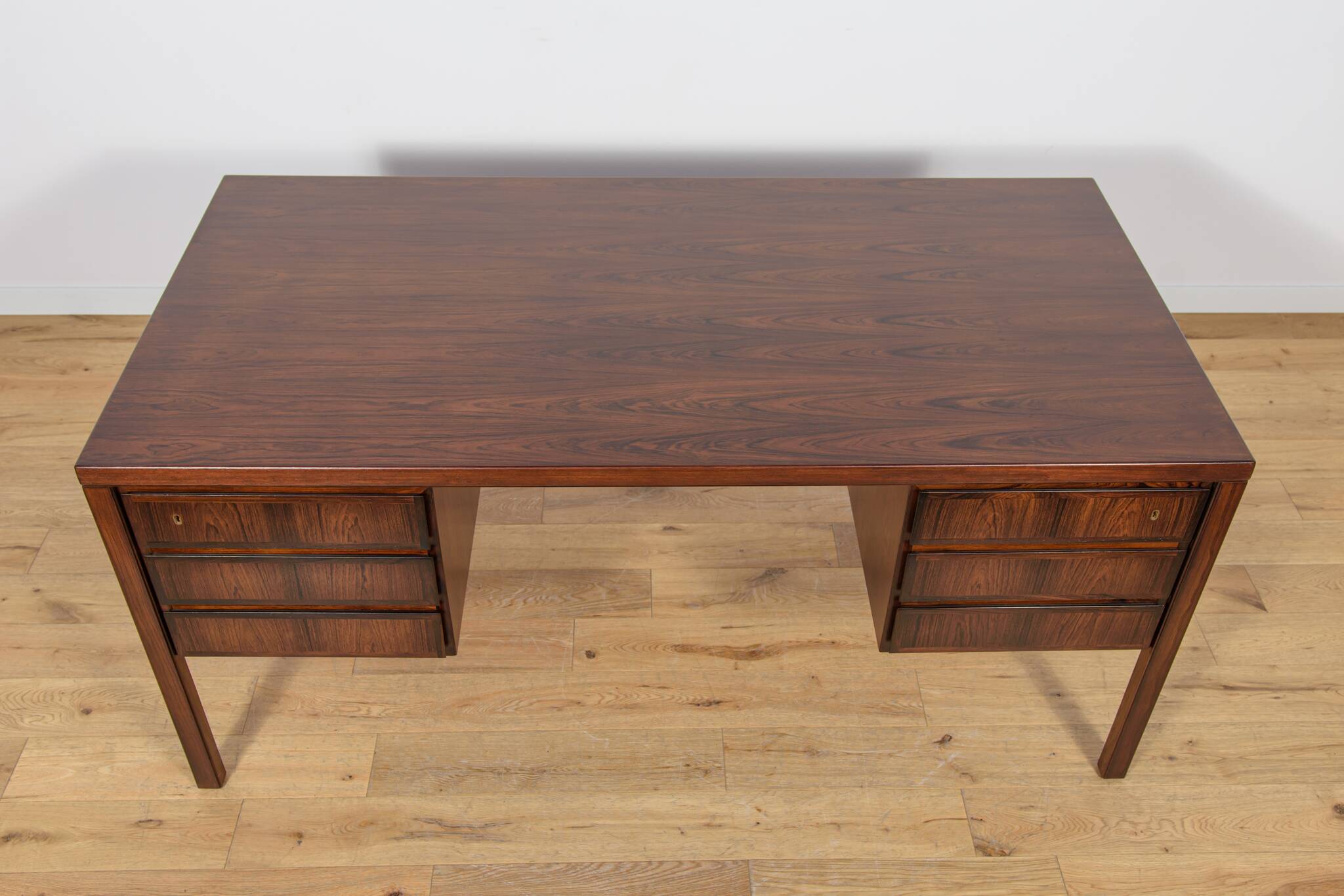 Mid-Century Model 77 Freestanding Desk in Teak from Omann Jun, 1960s