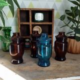 Set of 4 vintage jars 70s