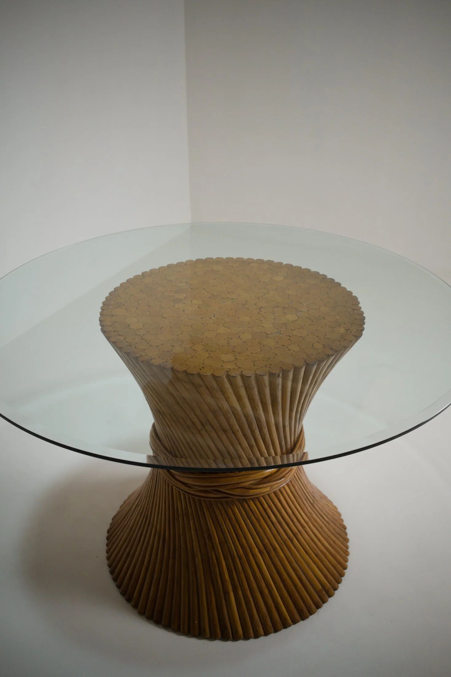 1970s rattan dining table
