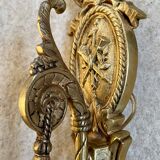 Pair of gilded bronze wall lamps Louis XVI style