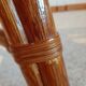 Set of 2 armchairs in adult varnished woven rattan
