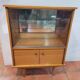 Vintage oak display cabinet from the 60s