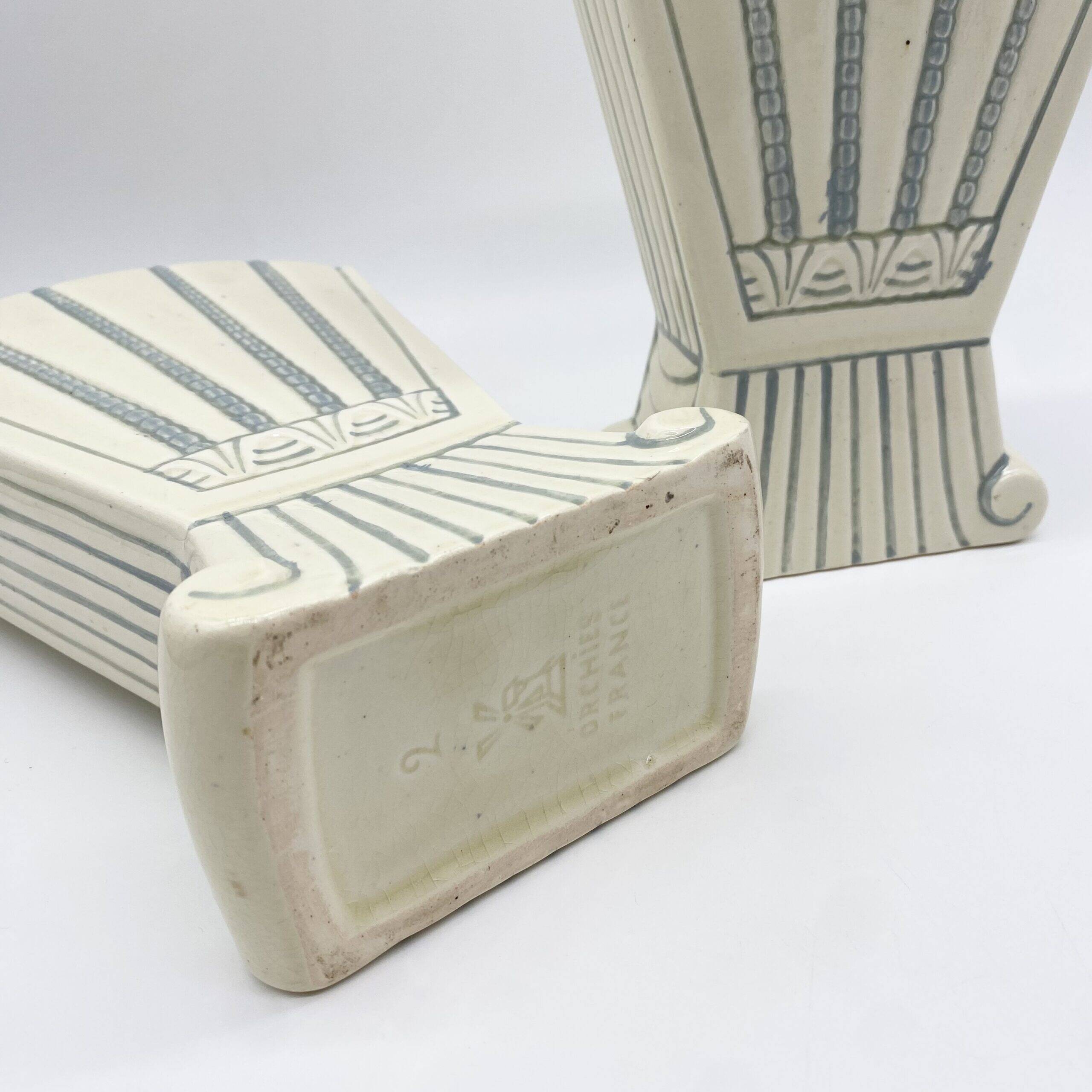 Pair of "Orchies" Art Deco vases, 1930s