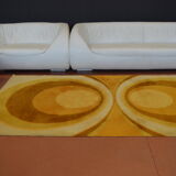 White leather sofa set