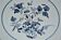 Compotier A. Montagnon decorated with blue camaïeu flowers