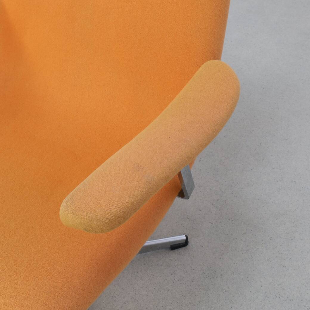 Fauteuil lounge vintage pivotant chromé 1960