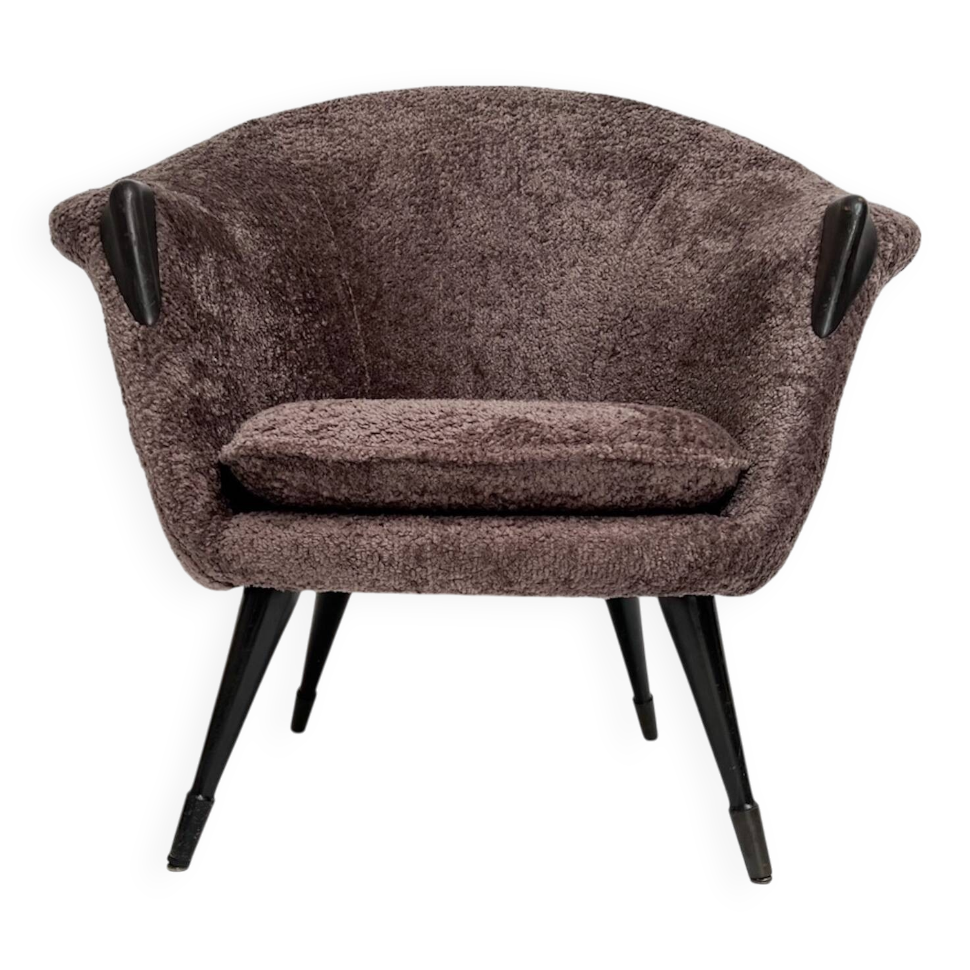 Fauteuil Nanna Ditzel retapissé, années 1950