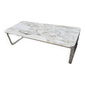 Table basse en marbre et inox