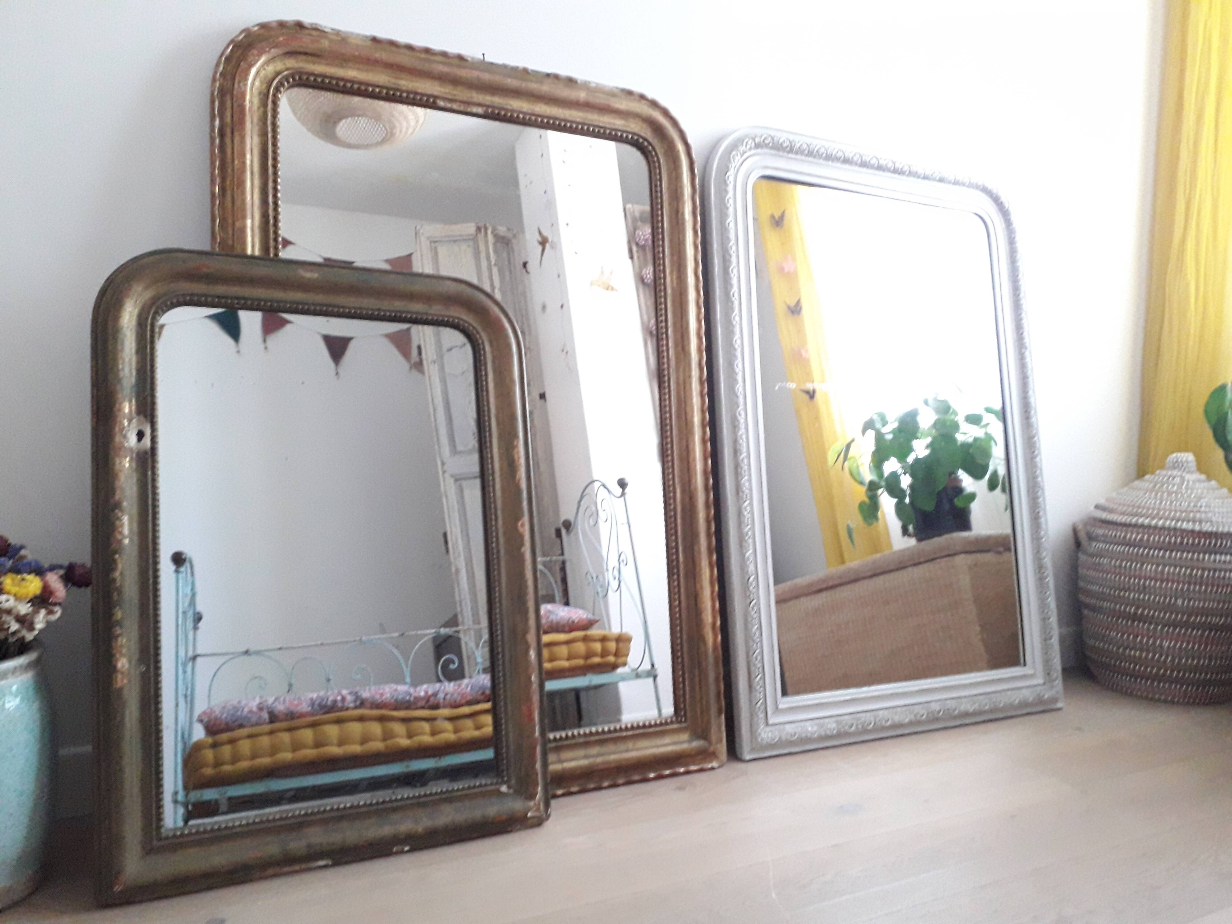 Mirror Louis Philippe patina of origin with its gold leaf