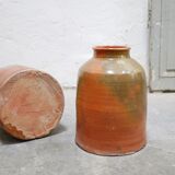 Vintage glazed terracotta pot
