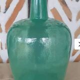 Dame-jeanne en verre bleu-vert