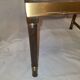 Small table or side table with brass structure and glass top from the 1970s.