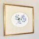 Tableau aquarelle fleurs de plumbago