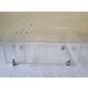 Table basse et porte revue en plexiglas vintage, années 70