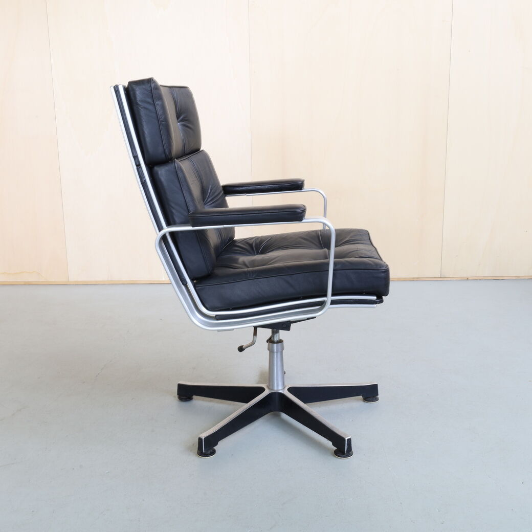 Office chair in leather by Karl Erik Ekselius for Joc Sweden 1970s
